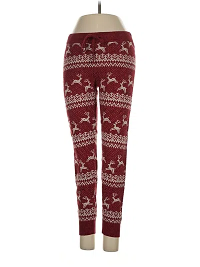 Pre-owned American Eagle Outfitters Leggings In Burgundy