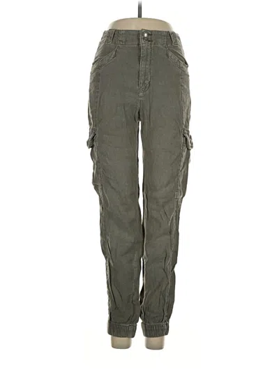 Pre-owned American Eagle Outfitters Linen Pants In Green