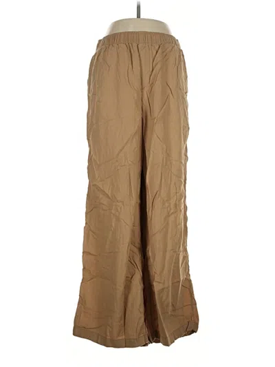 Pre-owned American Eagle Outfitters Linen Pants In Tan