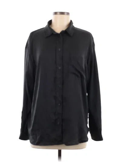 Pre-owned American Eagle Outfitters Long Sleeve Blouse In Black