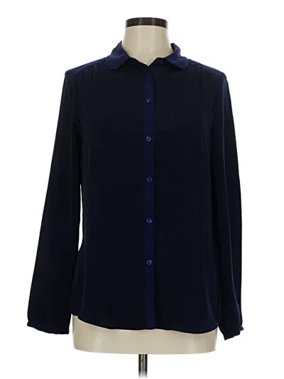 Pre-owned American Eagle Outfitters Long Sleeve Blouse In Blue