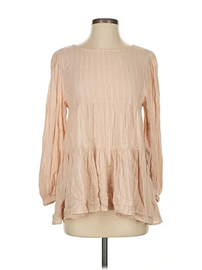 Pre-owned American Eagle Outfitters Long Sleeve Blouse In Brown