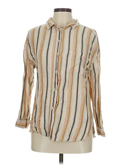 Pre-owned American Eagle Outfitters Long Sleeve Blouse In Brown