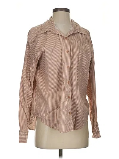 Pre-owned American Eagle Outfitters Long Sleeve Blouse In Brown