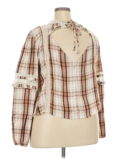 American Eagle Outfitters Long Sleeve Blouse In Multi