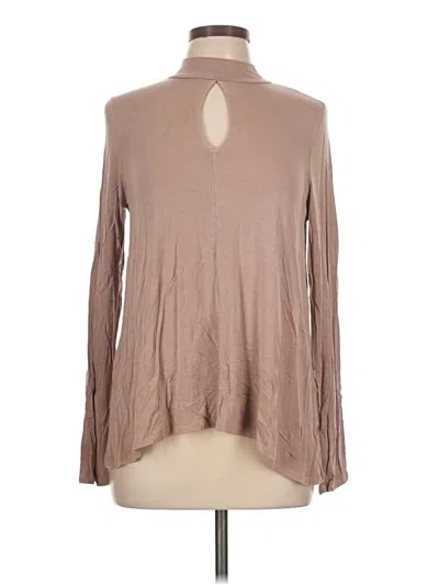 Pre-owned American Eagle Outfitters Long Sleeve Blouse In Brown