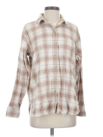 Pre-owned American Eagle Outfitters Long Sleeve Blouse In Brown