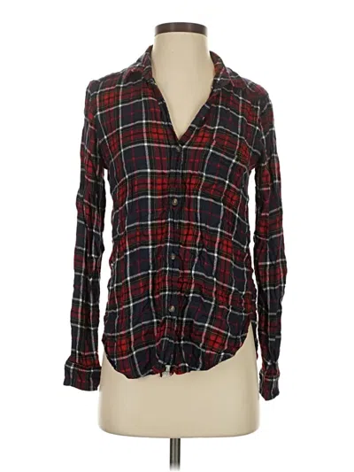 Pre-owned American Eagle Outfitters Long Sleeve Blouse In Burgundy