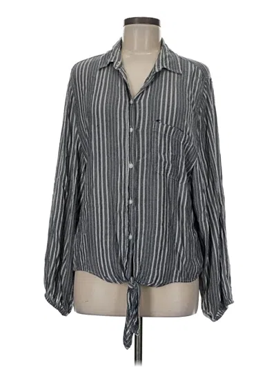 Pre-owned American Eagle Outfitters Long Sleeve Blouse In Gray