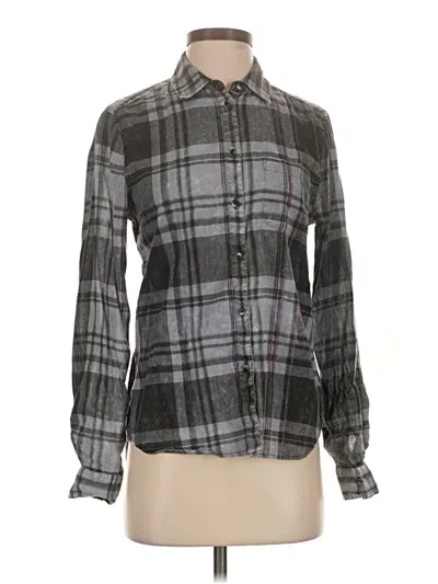 Pre-owned American Eagle Outfitters Long Sleeve Blouse In Gray