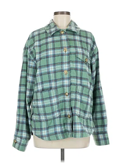 Pre-owned American Eagle Outfitters Long Sleeve Blouse In Green