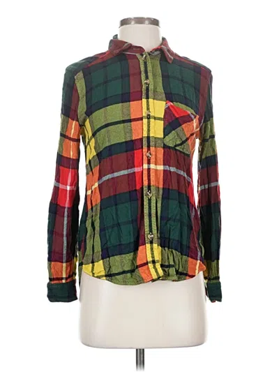 Pre-owned American Eagle Outfitters Long Sleeve Blouse In Green