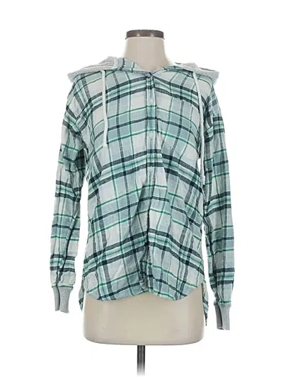 Pre-owned American Eagle Outfitters Long Sleeve Blouse In Green