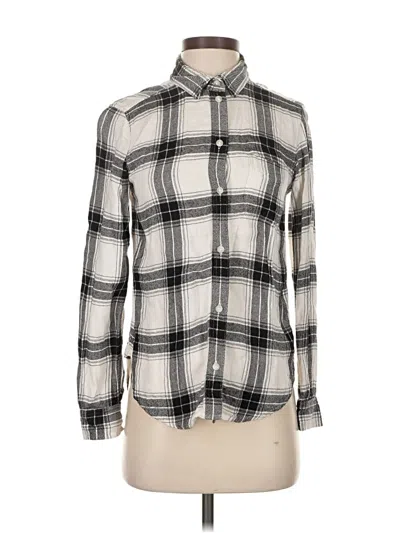 Pre-owned American Eagle Outfitters Long Sleeve Blouse In Ivory