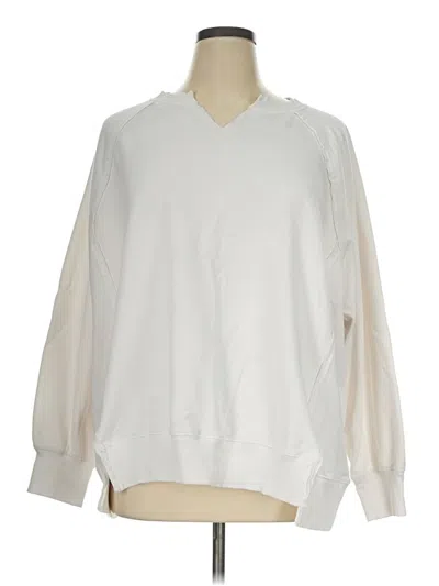 Pre-owned American Eagle Outfitters Long Sleeve Blouse In Ivory
