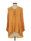 American Eagle Outfitters Long Sleeve Blouse In Orange