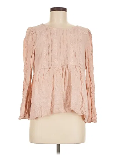 Pre-owned American Eagle Outfitters Long Sleeve Blouse In Pink