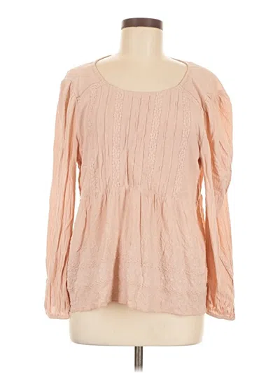 Pre-owned American Eagle Outfitters Long Sleeve Blouse In Pink