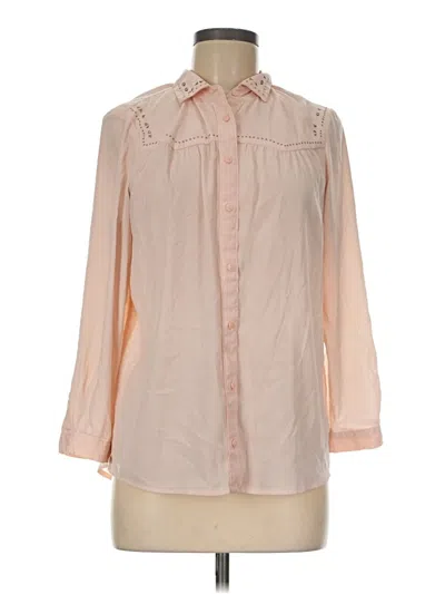 Pre-owned American Eagle Outfitters Long Sleeve Blouse In Pink