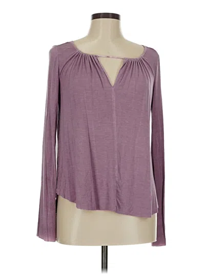 Pre-owned American Eagle Outfitters Long Sleeve Blouse In Purple