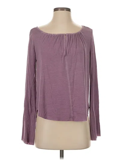 Pre-owned American Eagle Outfitters Long Sleeve Blouse In Purple