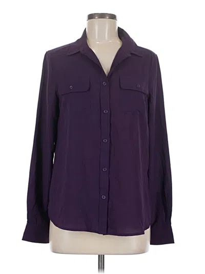 Pre-owned American Eagle Outfitters Long Sleeve Blouse In Purple