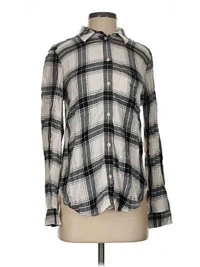 Pre-owned American Eagle Outfitters Long Sleeve Blouse In Silver
