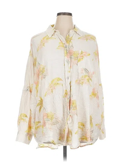 Pre-owned American Eagle Outfitters Long Sleeve Blouse In White