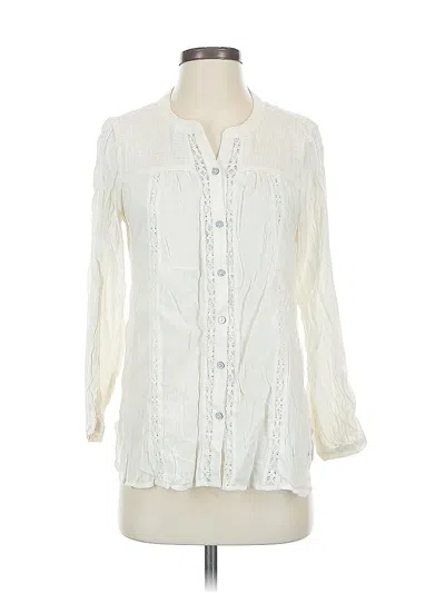 Pre-owned American Eagle Outfitters Long Sleeve Blouse In White