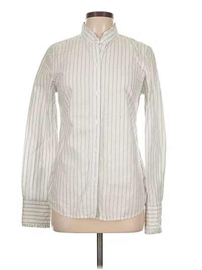 Pre-owned American Eagle Outfitters Long Sleeve Blouse In White
