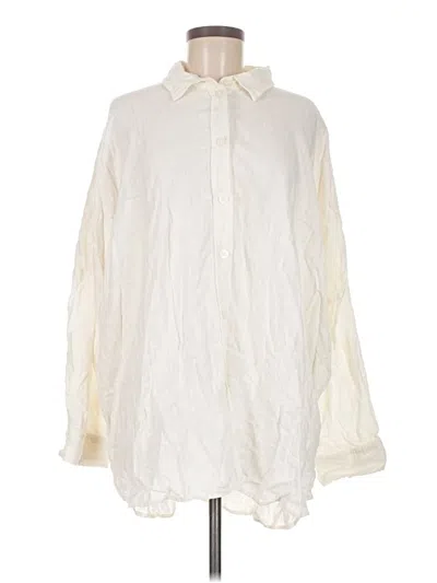 Pre-owned American Eagle Outfitters Long Sleeve Blouse In White