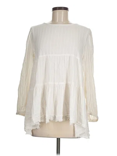 Pre-owned American Eagle Outfitters Long Sleeve Blouse In White