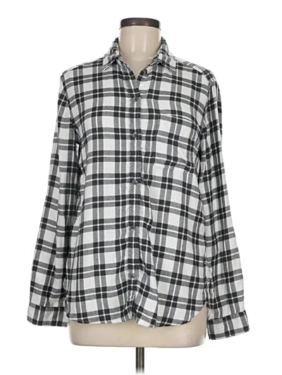 Pre-owned American Eagle Outfitters Long Sleeve Button Down Shirt In Black