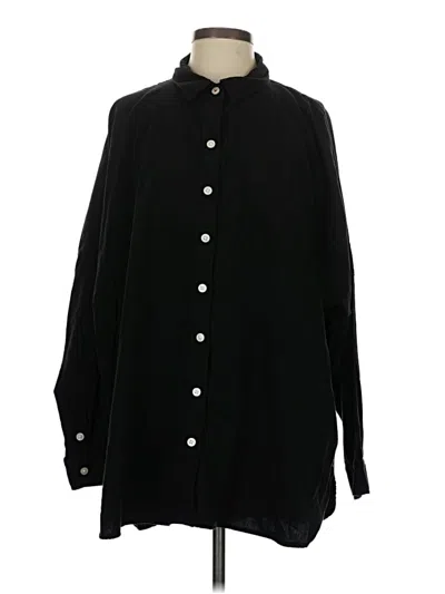 Pre-owned American Eagle Outfitters Long Sleeve Button Down Shirt In Black