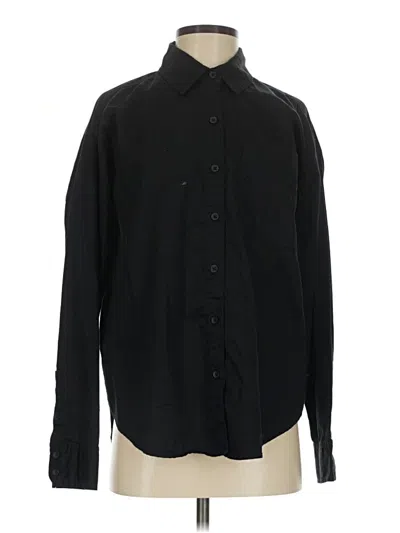 Pre-owned American Eagle Outfitters Long Sleeve Button Down Shirt In Black