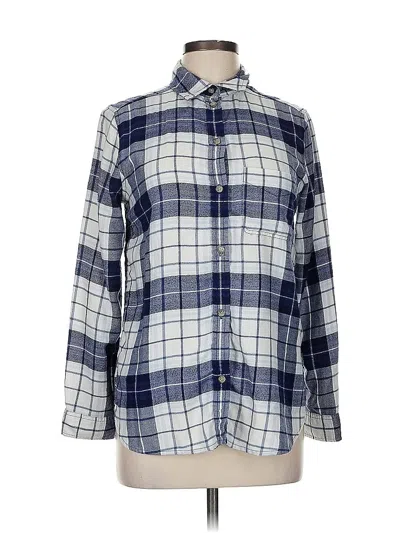 Pre-owned American Eagle Outfitters Long Sleeve Button Down Shirt In Blue