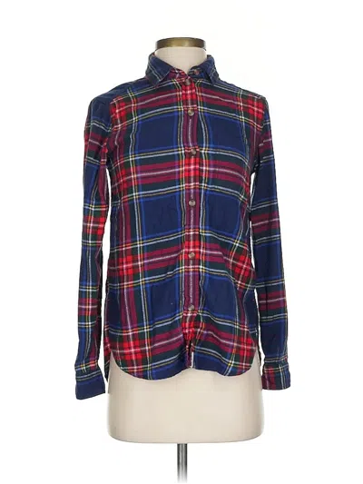 Pre-owned American Eagle Outfitters Long Sleeve Button Down Shirt In Blue