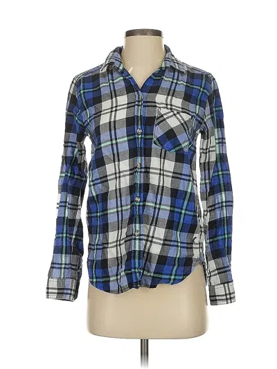 Pre-owned American Eagle Outfitters Long Sleeve Button Down Shirt In Blue