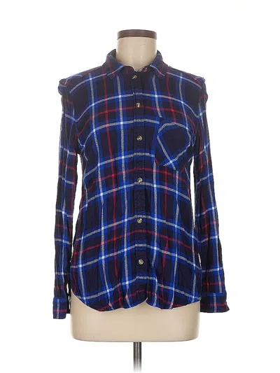 Pre-owned American Eagle Outfitters Long Sleeve Button Down Shirt In Blue