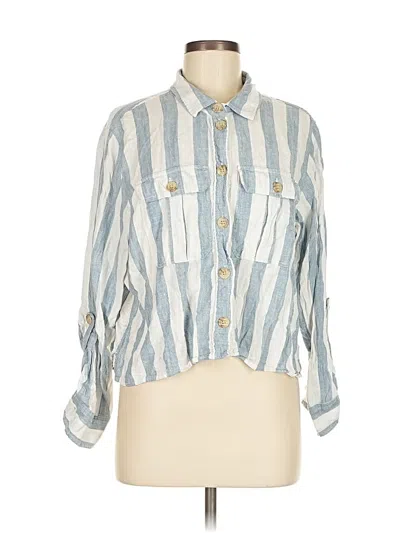 Pre-owned American Eagle Outfitters Long Sleeve Button Down Shirt In Blue