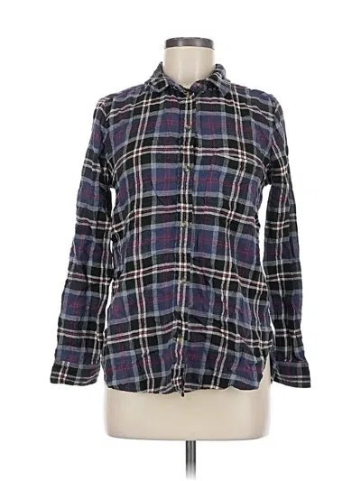 Pre-owned American Eagle Outfitters Long Sleeve Button Down Shirt In Blue