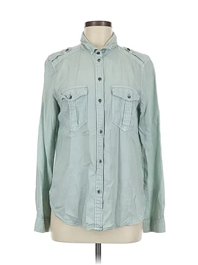 Pre-owned American Eagle Outfitters Long Sleeve Button Down Shirt In Blue