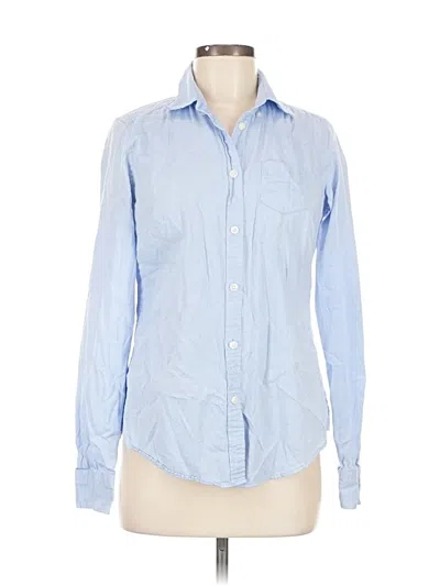 Pre-owned American Eagle Outfitters Long Sleeve Button Down Shirt In Blue