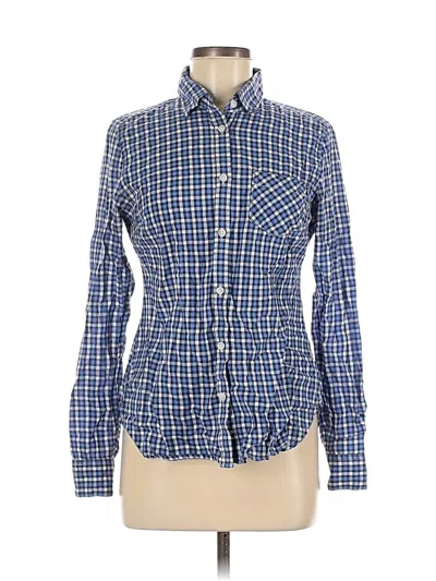 Pre-owned American Eagle Outfitters Long Sleeve Button Down Shirt In Blue