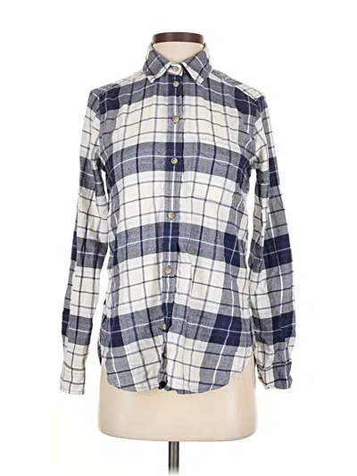 Pre-owned American Eagle Outfitters Long Sleeve Button Down Shirt In Blue