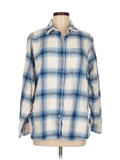 Pre-owned American Eagle Outfitters Long Sleeve Button Down Shirt In Blue