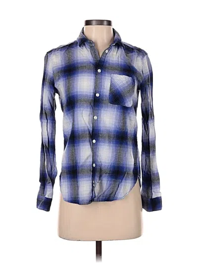 Pre-owned American Eagle Outfitters Long Sleeve Button Down Shirt In Blue