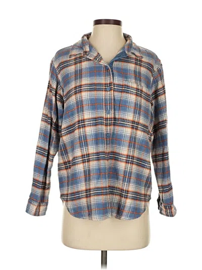 Pre-owned American Eagle Outfitters Long Sleeve Button Down Shirt In Blue