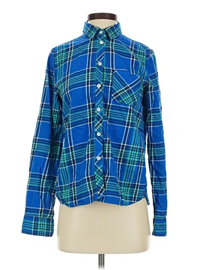 Pre-owned American Eagle Outfitters Long Sleeve Button Down Shirt In Blue