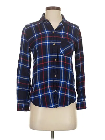Pre-owned American Eagle Outfitters Long Sleeve Button Down Shirt In Blue